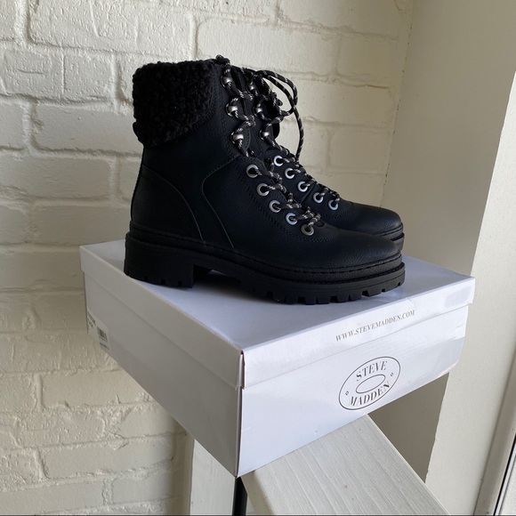 NWT Steve Madden Black Boots Size 8 - Picture 3 of 16